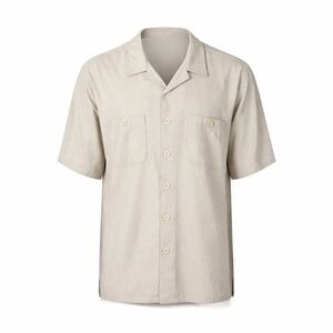 Gochu Mens Linen Button Up Shirt Size XXL Classic Staple Beachy Coastal Lagom